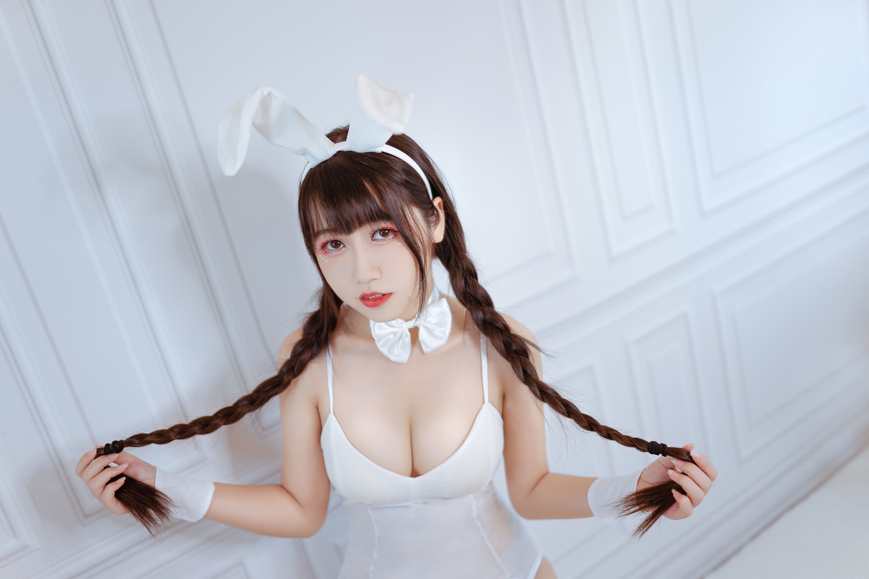 图片[1]-不呆猫 – NO.007 白色兔女郎 [28P]-XikXak